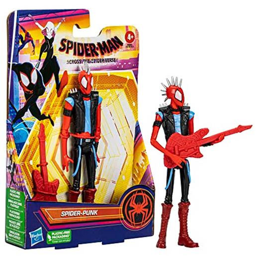 Hasbro - Spider-man - Figura de acción Spider-Verse Spider-Punk 15 cm con guitarra, multicolor