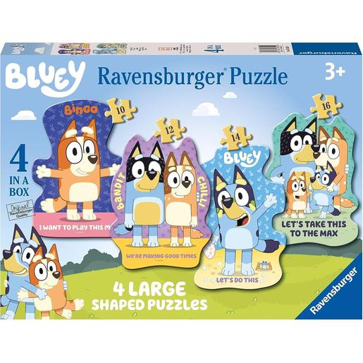 Ravensburger - Bluey - 4 Puzzles progresivos de 10, 12, 14 y 16 piezas