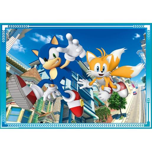 Clementoni - Puzzles 4 en 1 Sonic the Hedgehog 