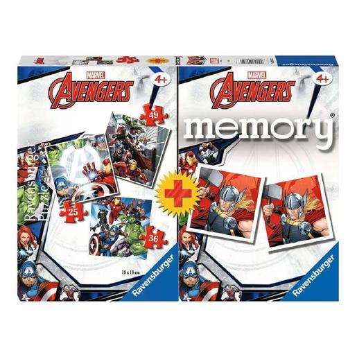 Ravensburger - Los Vengadores - Multipack Memory + 3 puzzles