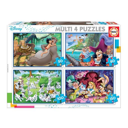 Educa Borrás - Disney - Multi 4 puzzles progresivos 50-80-100-150 piezas