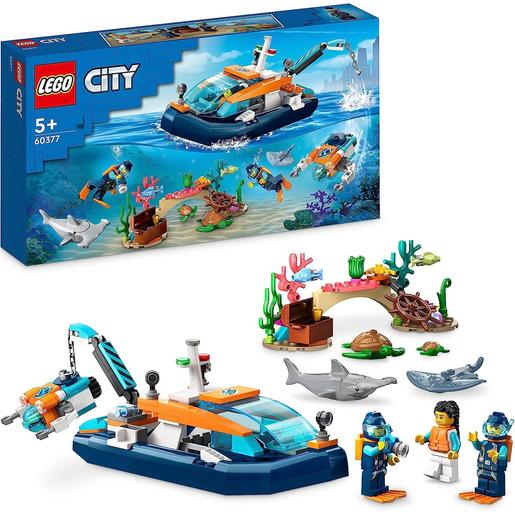 LEGO - Juguete de construcción submarino con figuras de animales marinos 60377