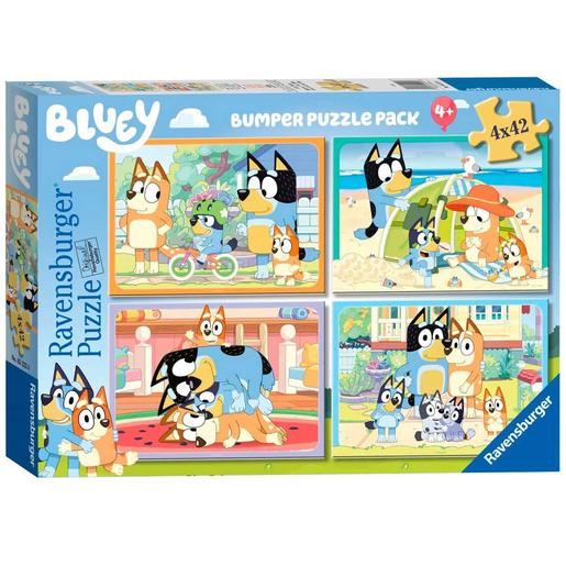 Ravensburger - Bluey - Puzzle Bluey colección 4x42 piezas para niños ㅤ