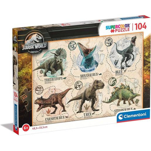 Clementoni - Jurassic World - Puzzle infantil de 104 piezas: Mundo Jurásico ㅤ