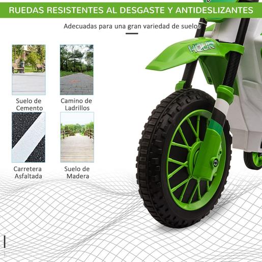 Homcom - Moto eléctrica 12V verde