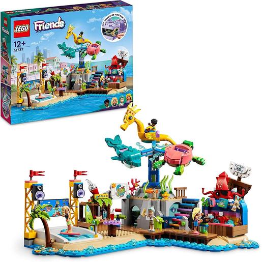 LEGO - Parque de Atracciones en la Playa con Carrusel y Máquina de Olas, Set de Construcción 41737