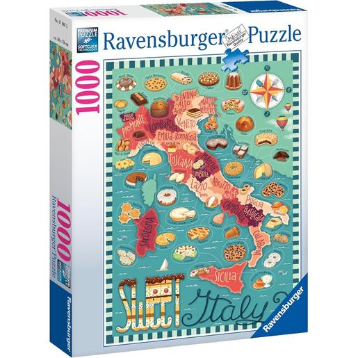 Ravensburger - Puzzle mapa de Italia dulce 1000 piezas ㅤ