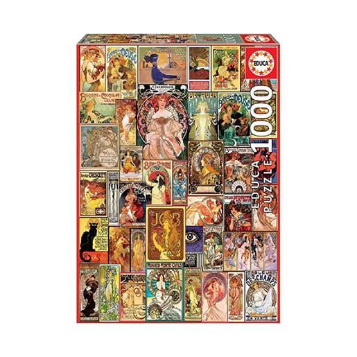 Educa Borrás - Collage Art Nouveau - Puzzle 1000 piezas