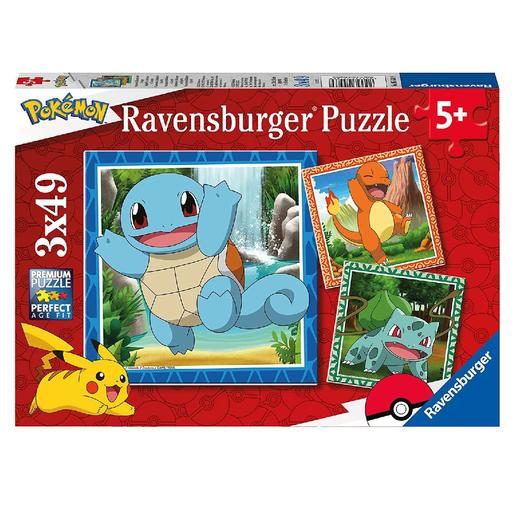 Ravensburger - Pokémon - Pack 3 puzzles 49 piezas