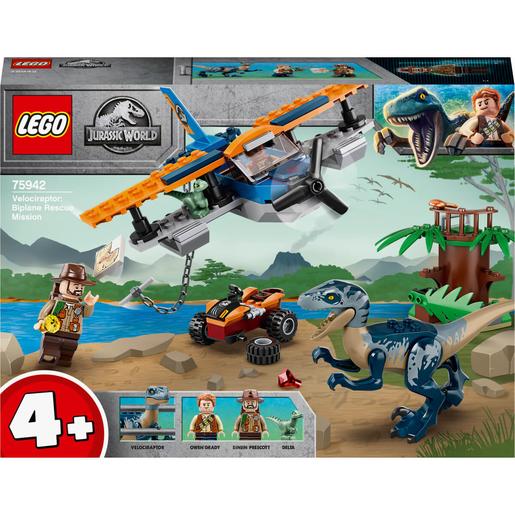 LEGO Jurassic World - Velocirraptor: misión de rescate en Biplano - 75942