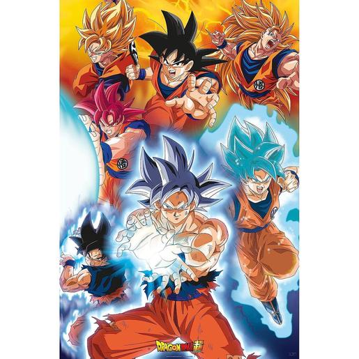 Dragon Ball - Póster de transformaciones de Goku en Dragon Ball 61 x 91.5 cm