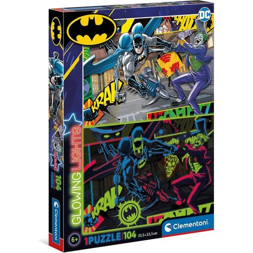 Clementoni - Batman - Puzzle infantil fluorescente de 104 piezas - Batman ㅤ