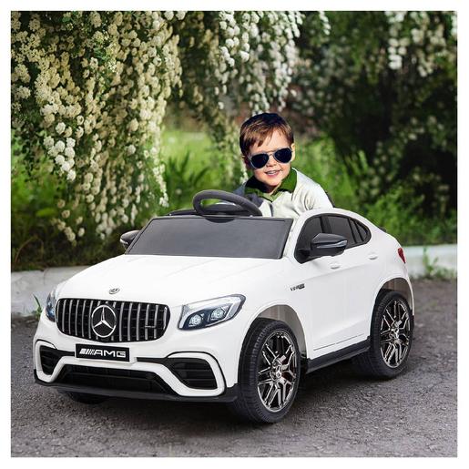 Homcom - Coche infantil eléctrico - Mercedes Benz AMG blanco