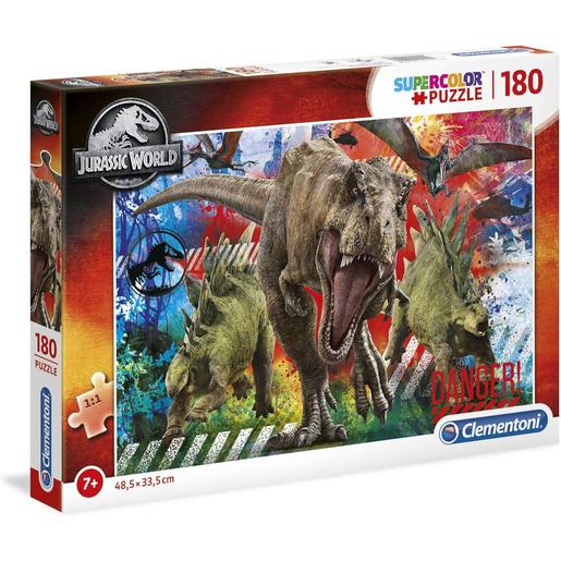Clementoni - Jurassic World - Puzzle de dinosaurios Jurassic World 180 piezas ㅤ