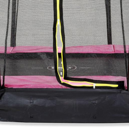 Exit - Cama elástica Silhouette rectangular de suelo rosa 153 cm
