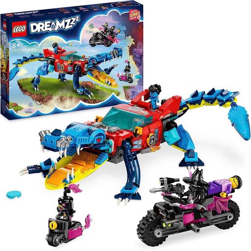 LEGO - Coche-cocodrilo juguete 2en1 construcción de Monster Truck o vehículo de cocodrilo con minifiguras de la serie de televisión 71458
