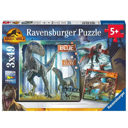 Ravensburger - Jurassic World - Pack 3 puzzles 49 piezas
