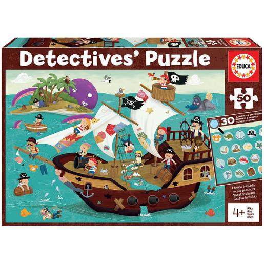 Educa Borrás - Barco pirata - Puzzle detectives 50 piezas