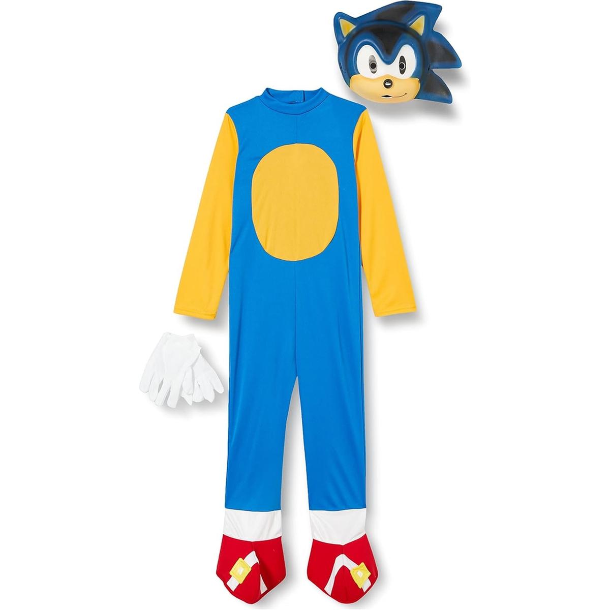 Rubie's - Sonic the Hedgehog - Disfraz Sonic Deluxe para Niño S. ㅤ, Carnaval Disfraz Niño