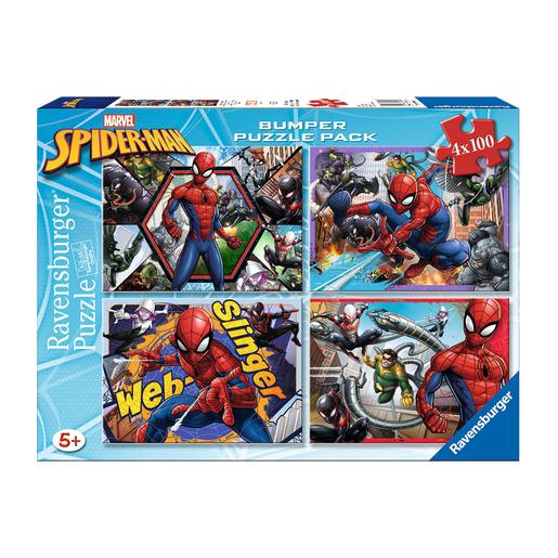 Ravensburger - Spider-Man - Pack Puzzles 4x100 Piezas