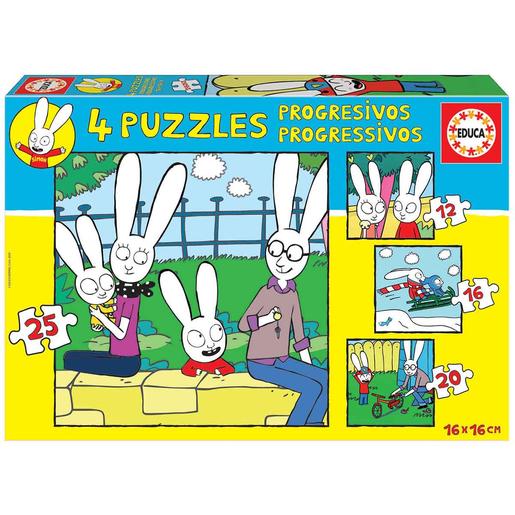 Educa Borrás - Simon - Pack 4 puzzles progresivos