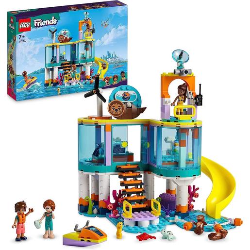 LEGO - Construcción juguete centro de rescate marítimo con figuras de animales marinos 41736