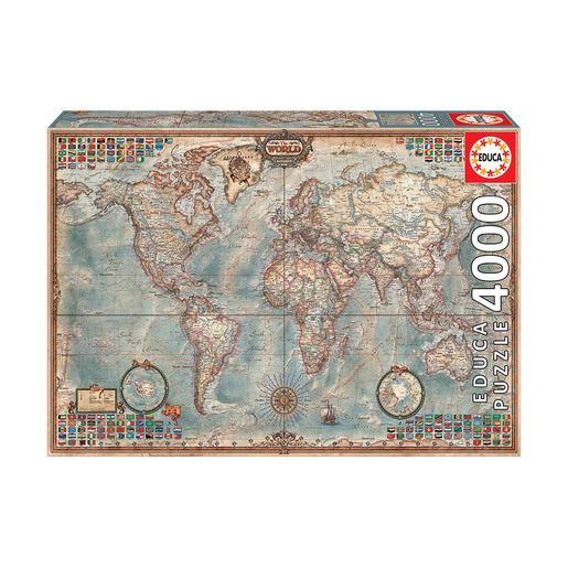 Educa Borras - El Mundo Mapa Político - Puzzle 4000 Piezas