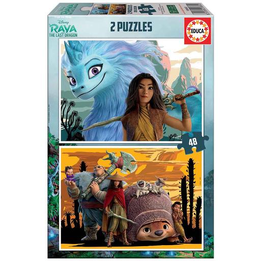Educa Borrás - Raya y el Último Dragón - Pack puzzles 2x48 piezas