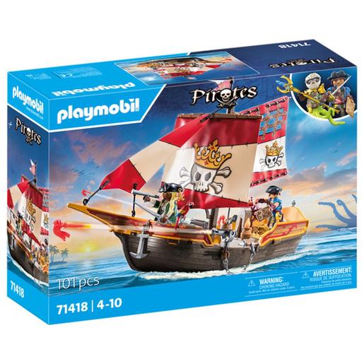 Playmobil - Barco Pirata con Aventuras y Accesorios Marinos ㅤ