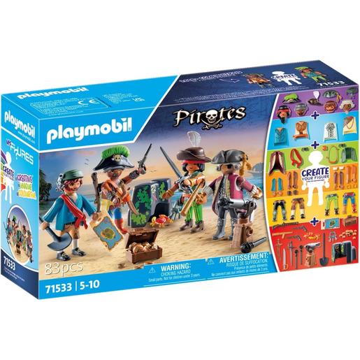 Playmobil - Juguete creación piratas con mapa del tesoro ㅤ