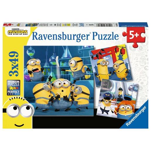 Ravensburger - Minions - Rompecabezas multicolor de Minions, 3x49 piezas ㅤ