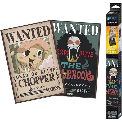 Set 2 posters One Piece - Chibi Wanted Brook & Chopper 52x38