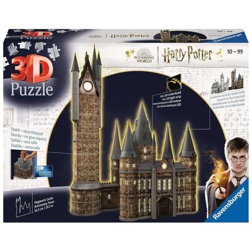 Ravensburger - Harry Potter - Puzzle 3D Torre de Astronomía del castillo de Hogwarts - Edición Nocturna con 540 piezas ㅤ