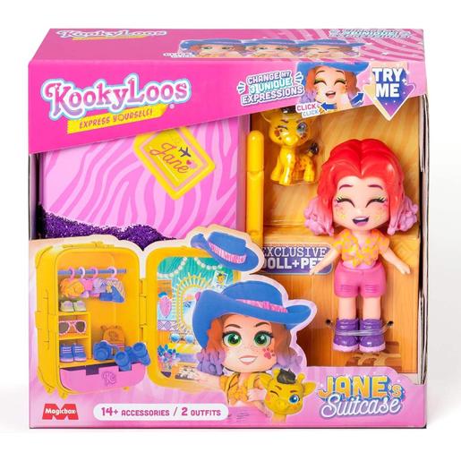 KookyLoos - Mala Kookyloos para bonecas com acessórios, roupa e animal de estimação exclusivo ㅤ