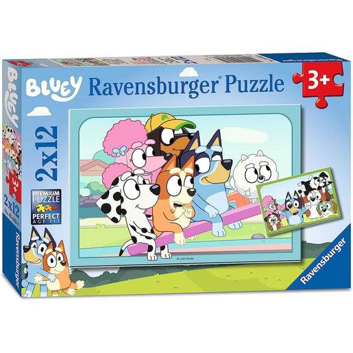 Ravensburger - Bluey - Puzzle infantil de 2x12 piezas, colección Ravensburger Bluey ㅤ