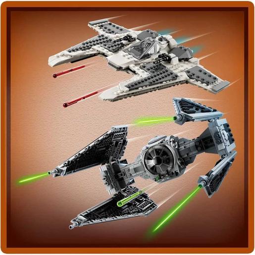 LEGO - Star Wars - Caza Colmillo Mandaloriano vs. Interceptor Tie, Juguete de Construcción con Mini Figuras 75348