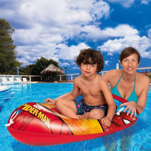 Mondo - Barca hinchable Spider-Man para playa y piscina 112 cm ㅤ
