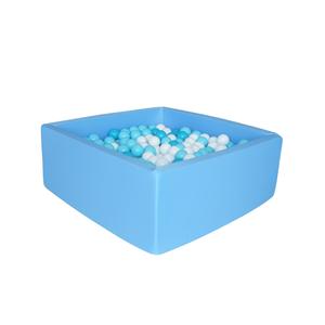 Piscina de bolas cuadrada azul con 100 bolas