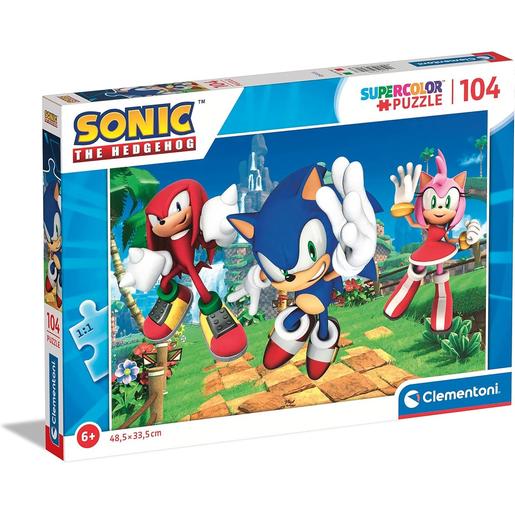 Clementoni - Puzzle infantil de 104 piezas Sonic ㅤ