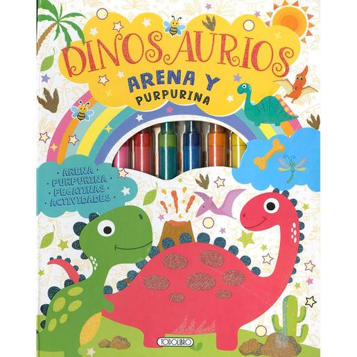 Dinosaurios. Arena y purpurina
