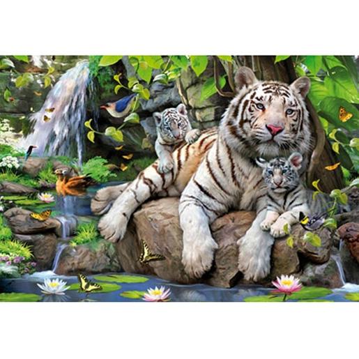 Educa Borrás - Puzzle 1000 Piezas - Tigres Blancos de Bengala