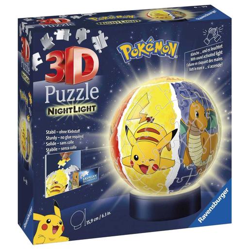 Ravensburger - Pokemon - Puzzle 3D Pokemon Nightlamp con 72 piezas y luces ㅤ