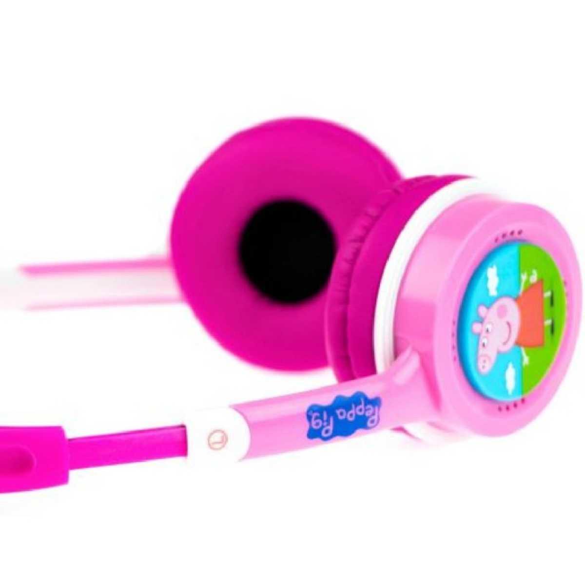 Peppa Pig Auriculares Infantiles para Niñas, Cascos Musica Niños,  Auriculares Diadema con Cable Niña, Rosa