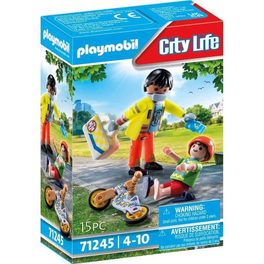 Playmobil - Playmobil City Life: Paramédico y paciente ㅤ