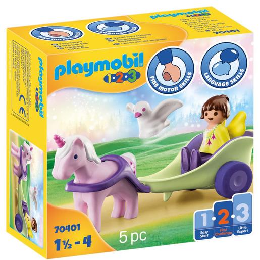 Playmobil - 1.2.3 Carruaje Unicornio con Hada