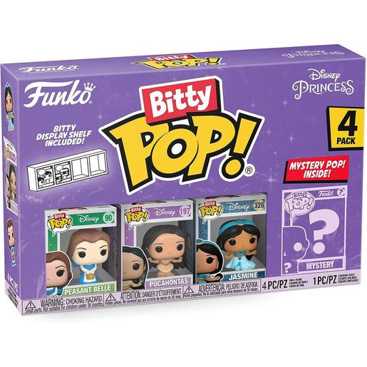 Disney - Pack Bitty Pop! Disney Princess - Figuras coleccionables de Belle, Pocahontas y Jasmine con repisa apilable incluida (Varios modelos) ㅤ
