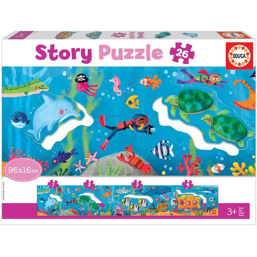 Educa Borrás - Mundo submarino - Story puzzle 26 piezas