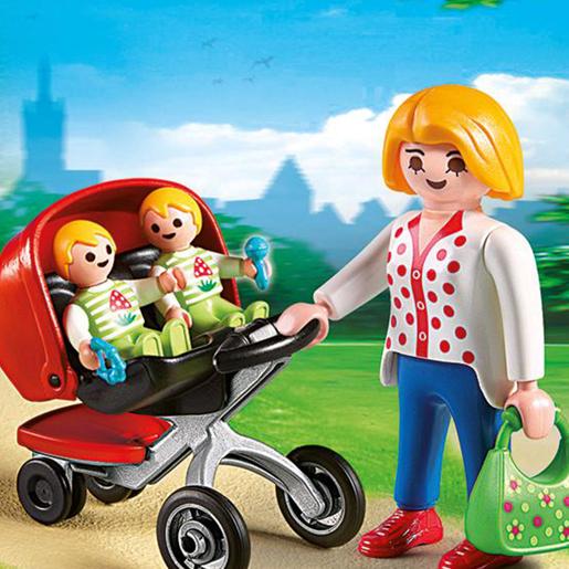 Playmobil City Life - Mamá con carrito de gemelos - 5573