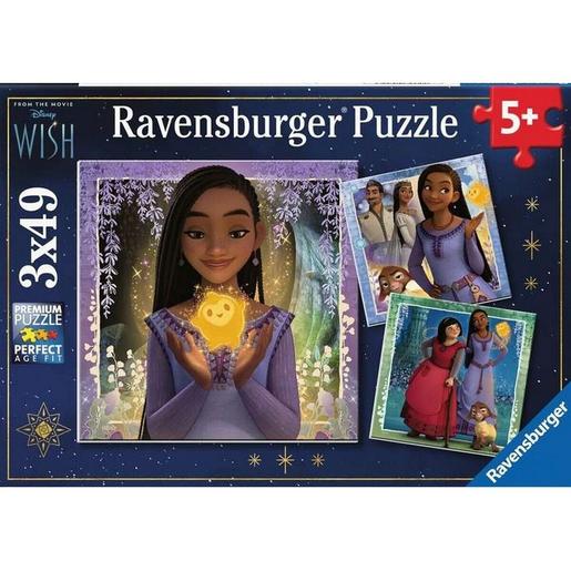 Disney - Puzzle de colección Disney Wish, 3x49 piezas ㅤ