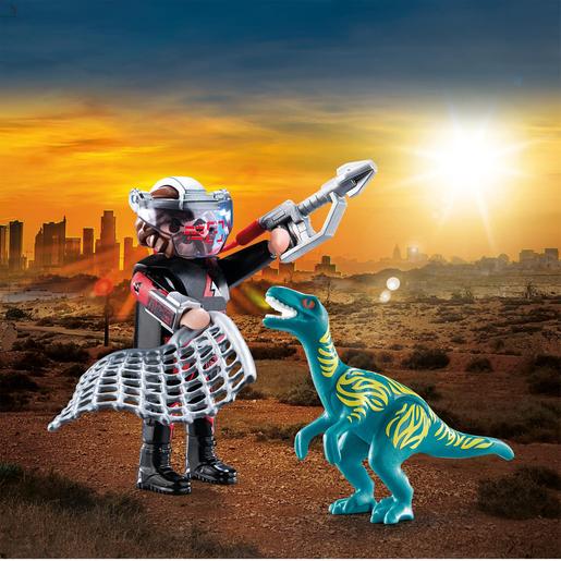 Playmobil - Duo Pack Velociraptor y Saqueador 70693